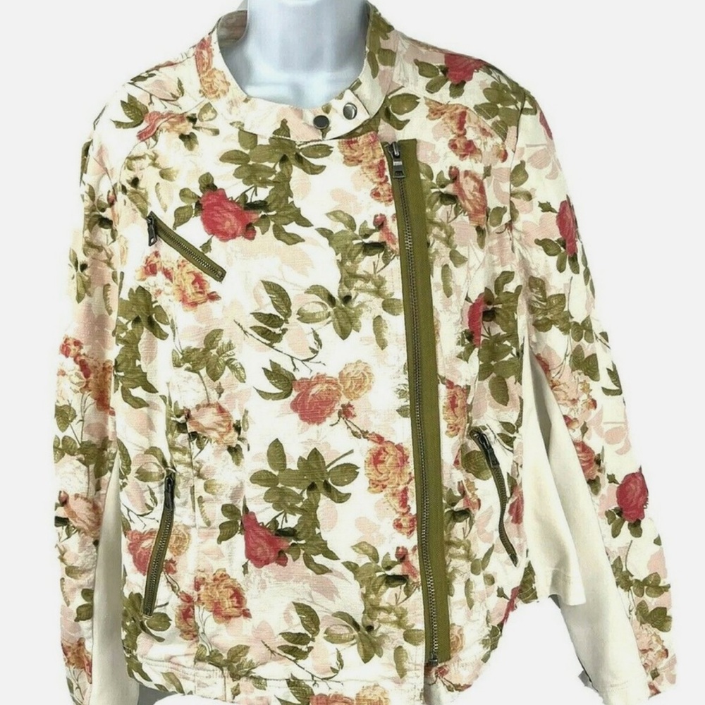 Lane Bryant Floral Moto Jacket plus size Women's Jacket size 20